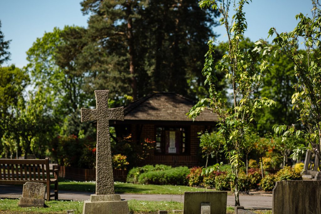 image of fleet cemetery hut and grave monuments
