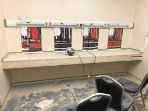 Image of harlington changing rooms - diy being undertaken