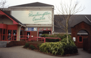 Image of the old frontage of the harlington centre