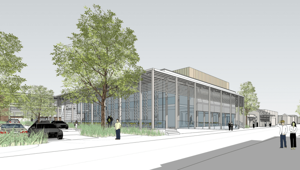 Image of an old planning application drawing for the harlington